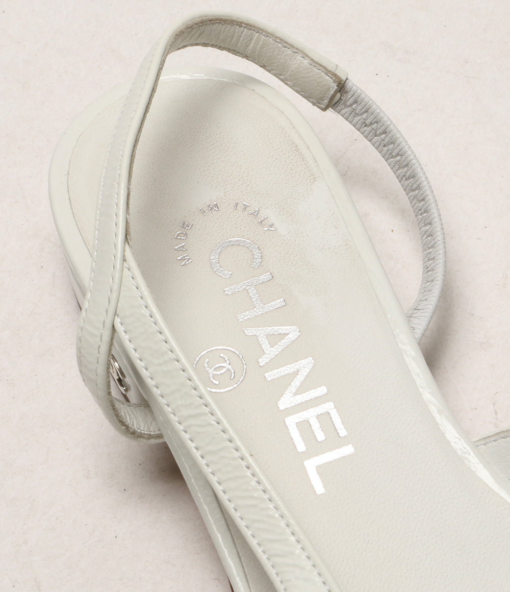 シャネル  パンプス スリングバックパンプス ココマーク ホワイト     G31319 レディース SIZE 35  CHANEL