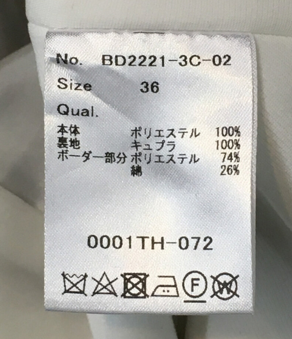 BORDERS at BALCONY ボーダーズアットバルコニー ハートネックツイルブラウス BD2221-3C-02 レディース SIZE 36