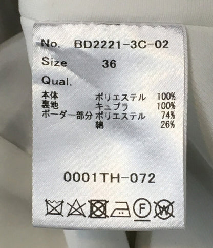 BORDERS at BALCONY ボーダーズアットバルコニー ハートネックツイルブラウス BD2221-3C-02 レディース SIZE 36