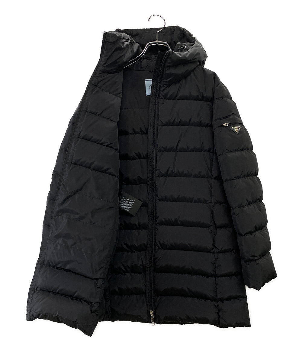 プラダ  ダウンコート ブラック 三角プレート      レディース SIZE 42  PRADA