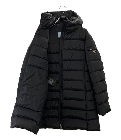 プラダ  ダウンコート ブラック 三角プレート      レディース SIZE 42  PRADA