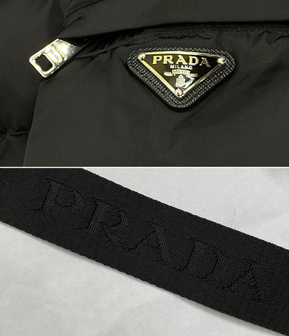 プラダ  ダウンコート ブラック 三角プレート      レディース SIZE 42  PRADA