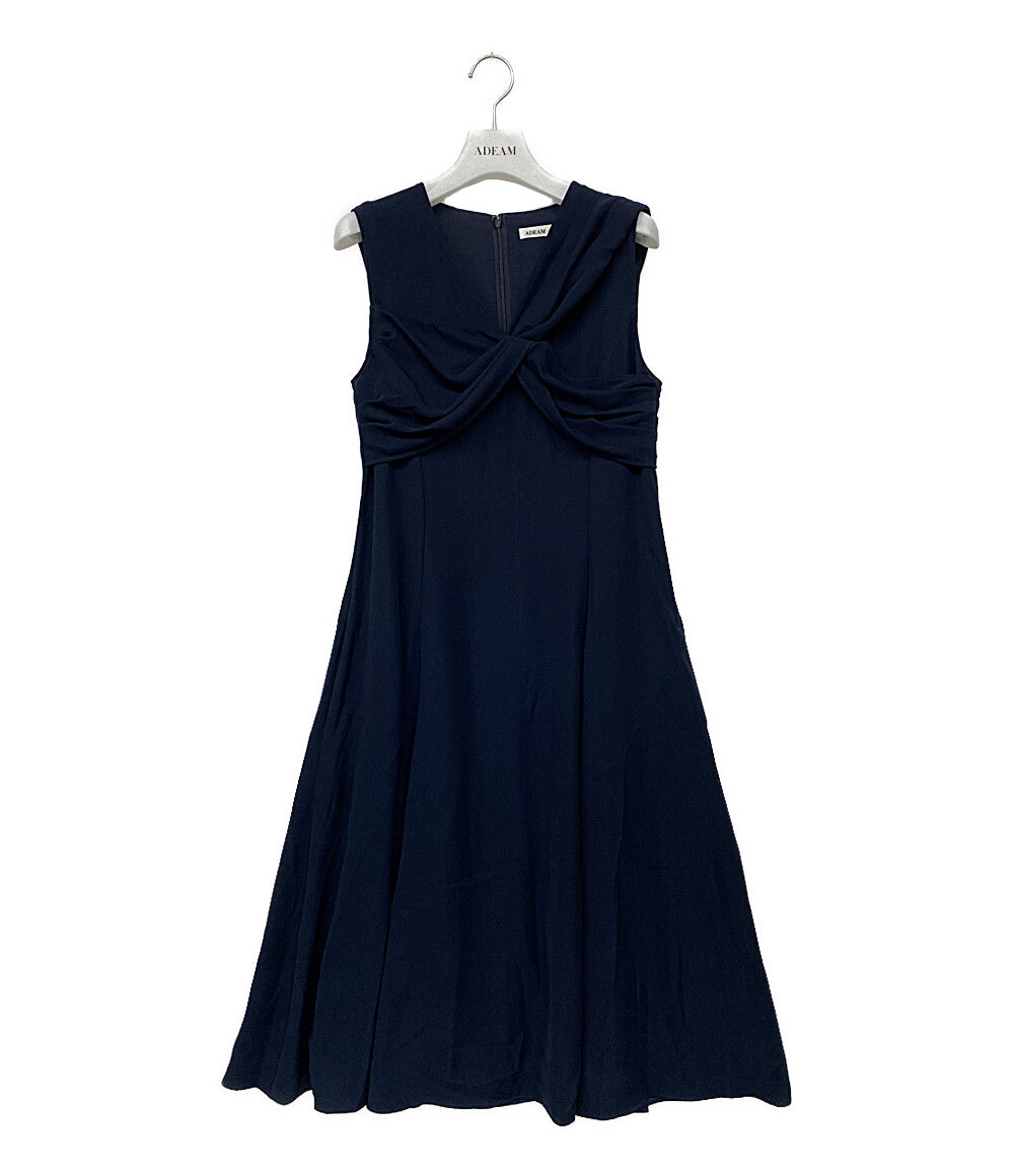 美品 AMERI アメリ ノースリーブワンピース 花柄 デニム 0125105911220