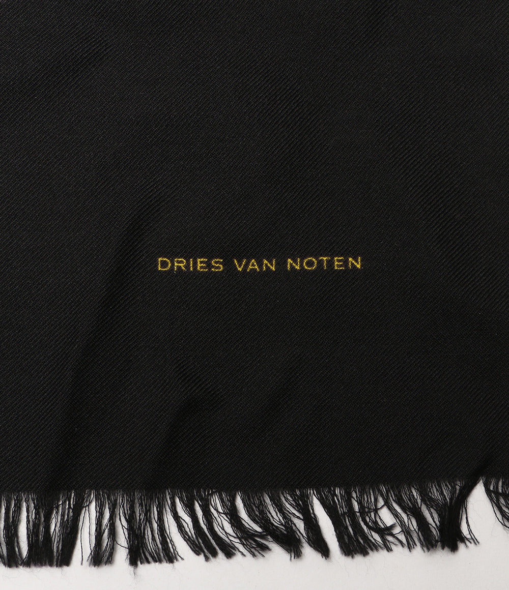 Dries Van Noten ストール ブラック フラワー FANTASIA 222 Q5165 レディース ドリスヴァンノッテン