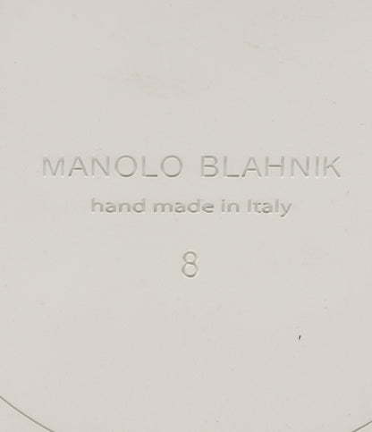 MANOLO BLAHNIK ローファー OLIVER ブラック×ホワイト メンズ SIZE 8 マノロブラニク