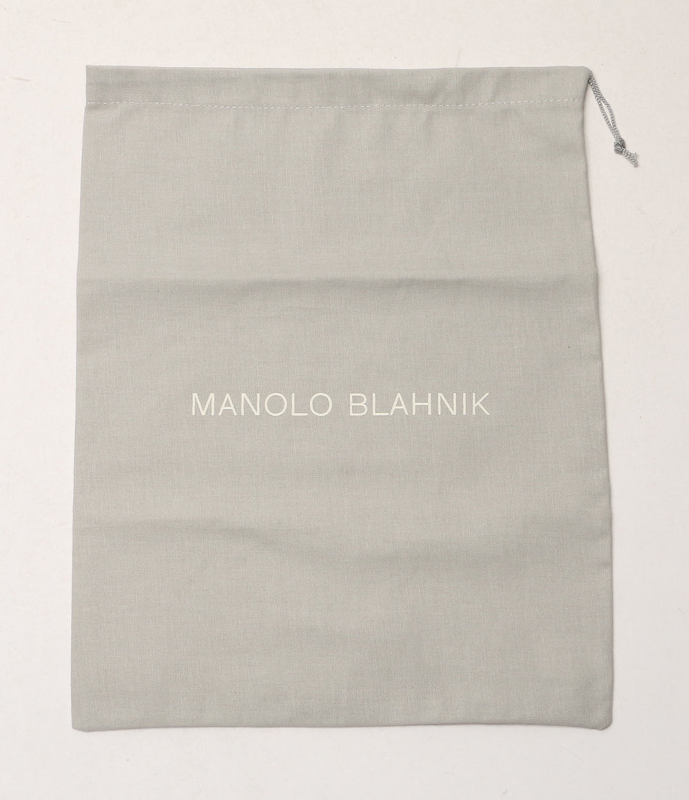 MANOLO BLAHNIK ローファー OLIVER ブラック×ホワイト メンズ SIZE 8 マノロブラニク