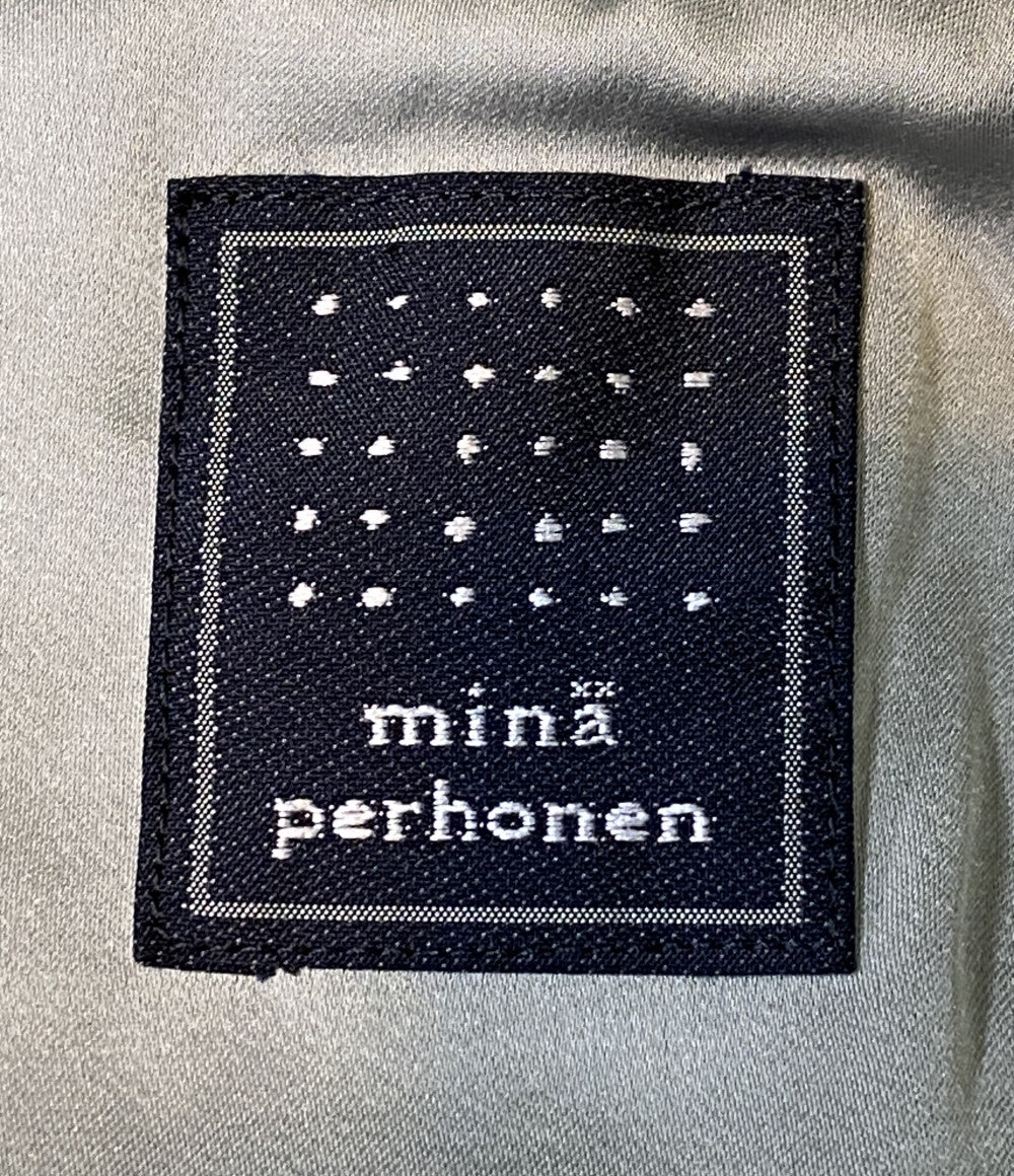 ミナペルホネン  半袖ワンピース northern flower パイルジャガードドレス     aaa3945 レディース SIZE 38  mina perhonen