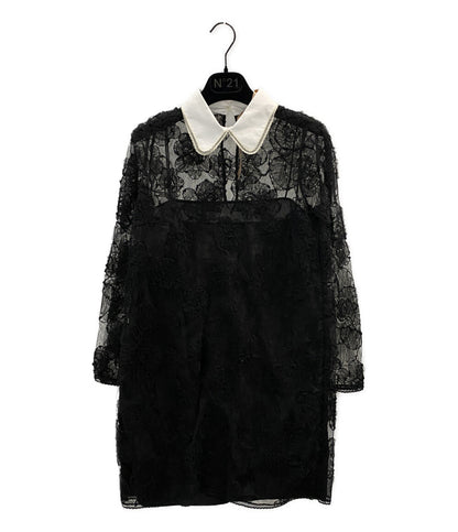 ヌメロヴェントゥーノ  長袖ワンピース シアーレースミニドレス     24A‐H011‐5034 レディース SIZE 38  N°21