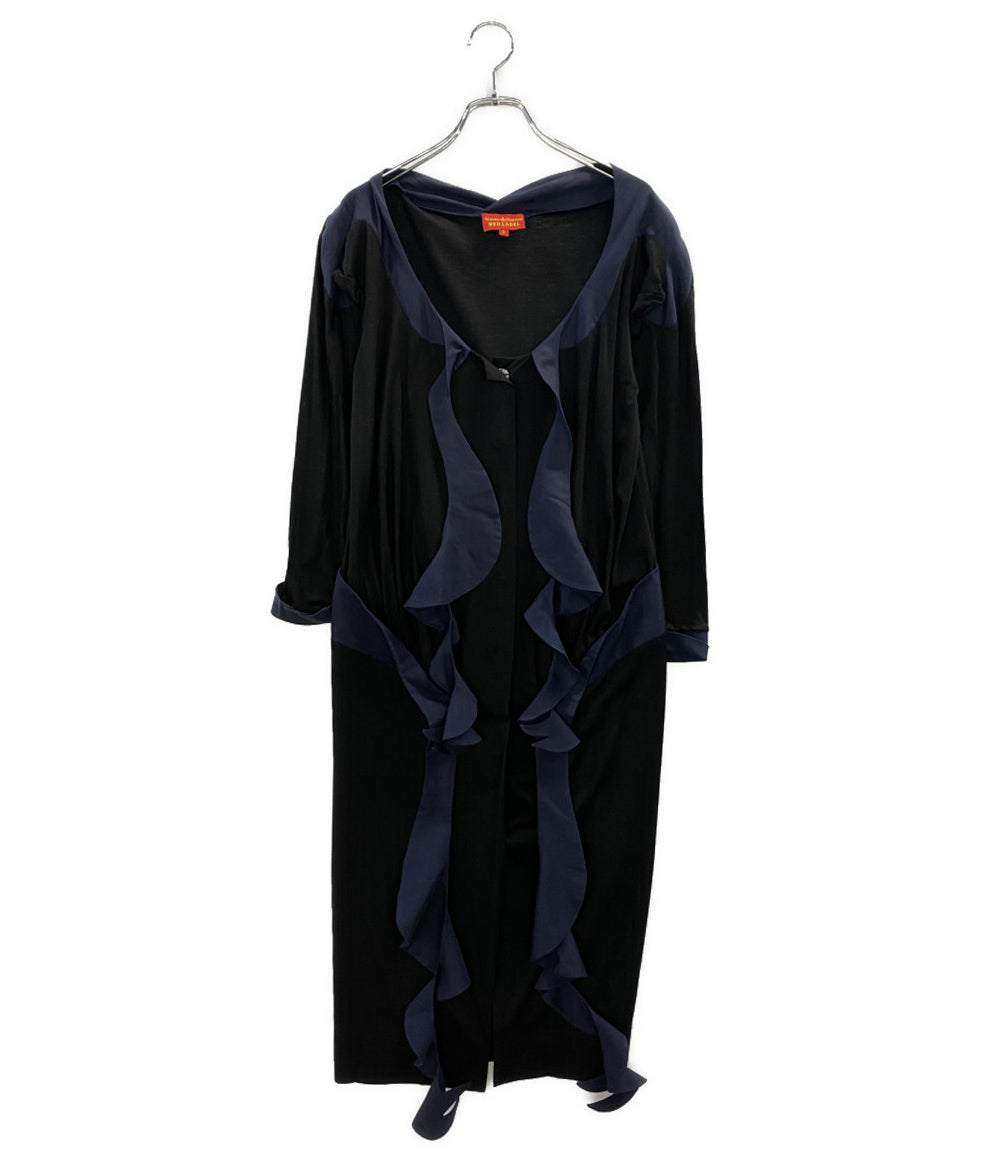 VIVIENNE WESTWOOD Red Label 長袖ワンピース ネイビー 357-01-59007 レディース SIZE 2 ヴィヴィアンウエストウッド レッドレーベル