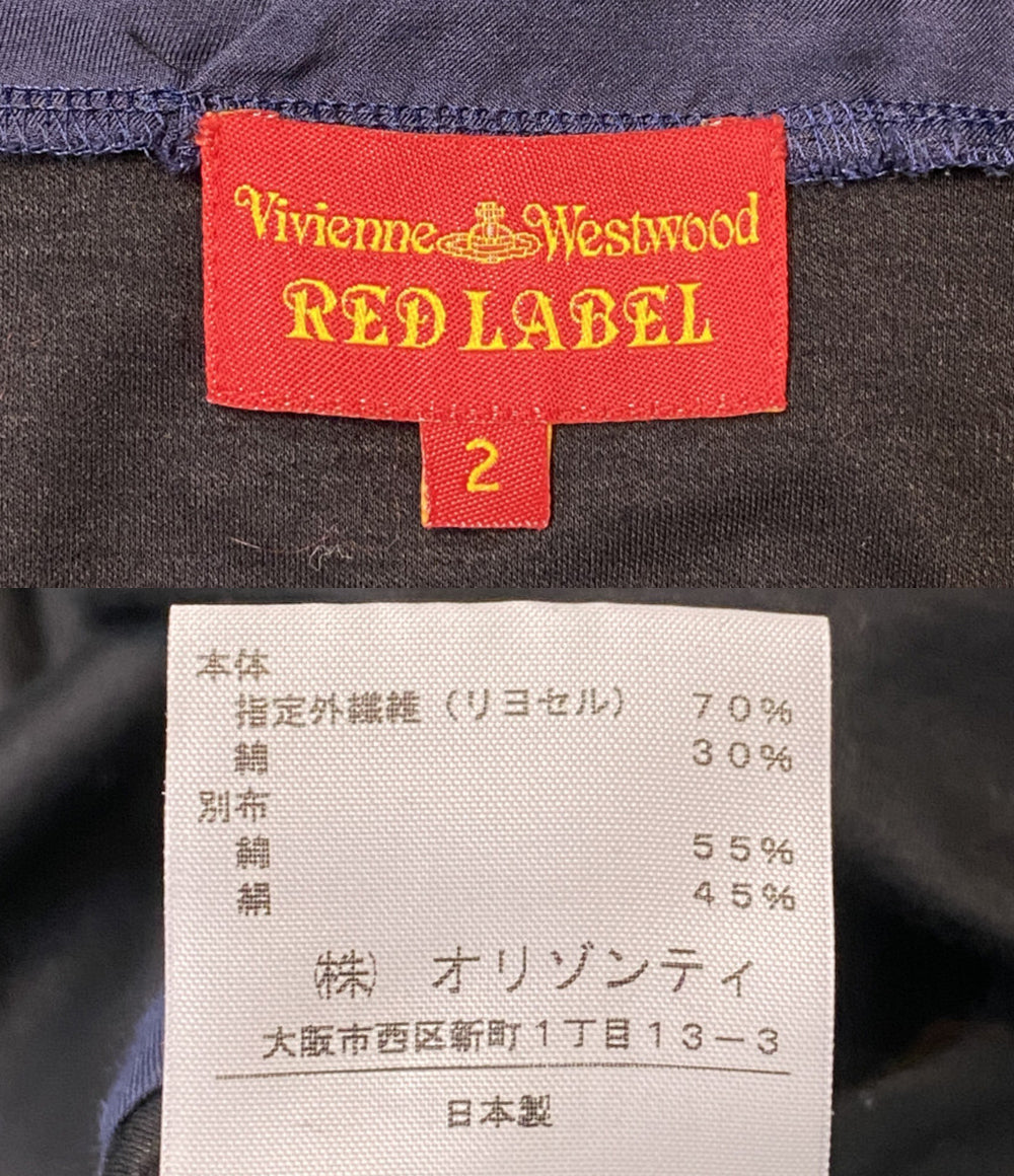 VIVIENNE WESTWOOD Red Label 長袖ワンピース ネイビー 357-01-59007 レディース SIZE 2 ヴィヴィアンウエストウッド レッドレーベル