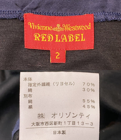 VIVIENNE WESTWOOD Red Label 長袖ワンピース ネイビー 357-01-59007 レディース SIZE 2 ヴィヴィアンウエストウッド レッドレーベル