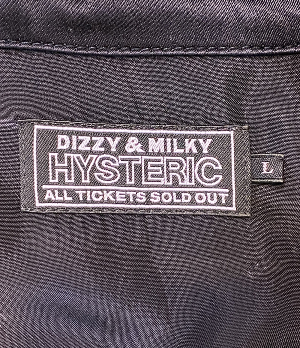 HYSTERIC GLAMOUR 長袖シャツ スーベニアシャツ ブラック 刺繍 02241AH14 メンズ SIZE L ヒステリックグラマー