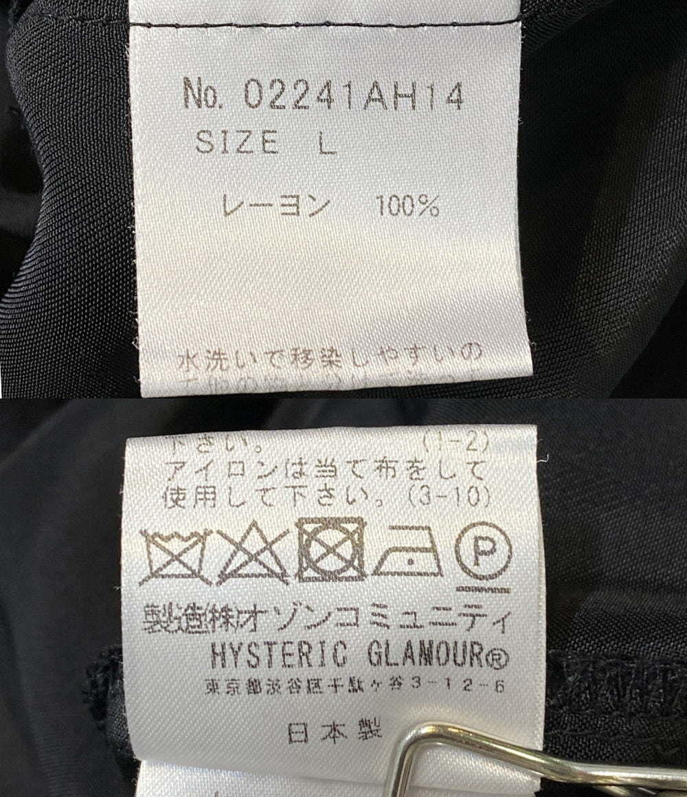 HYSTERIC GLAMOUR 長袖シャツ スーベニアシャツ ブラック 刺繍 02241AH14 メンズ SIZE L ヒステリックグラマー