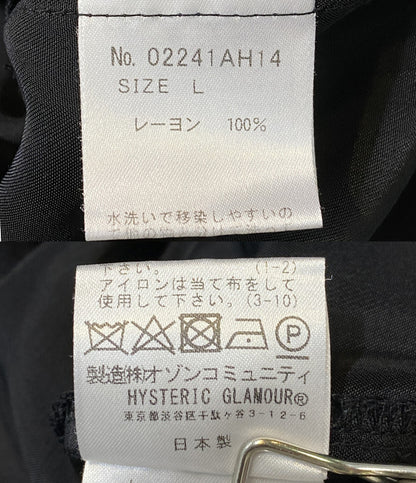 HYSTERIC GLAMOUR 長袖シャツ スーベニアシャツ ブラック 刺繍 02241AH14 メンズ SIZE L ヒステリックグラマー