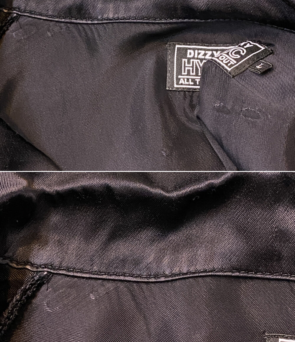 HYSTERIC GLAMOUR 長袖シャツ スーベニアシャツ ブラック 刺繍 02241AH14 メンズ SIZE L ヒステリックグラマー