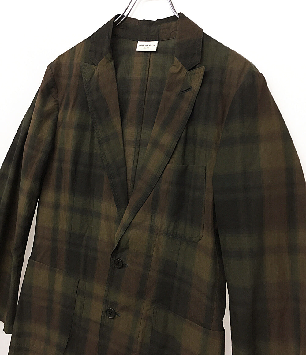 DRIES VAN NOTEN テーラードジャケット タータンチェック メンズ SIZE