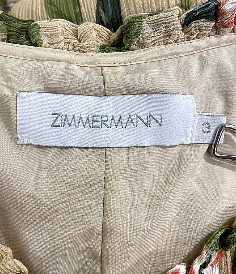 ジマーマン  ワンピース クリーム フラワー総柄      レディース SIZE 3  ZIMMERMANN