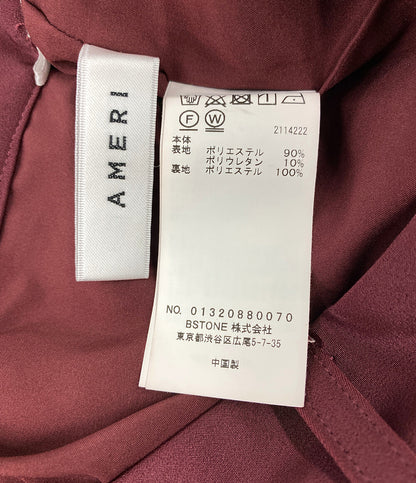 AMERI アメリ パンツ HIDE THE BUTTON PANTS ボルドー レディース SIZE M