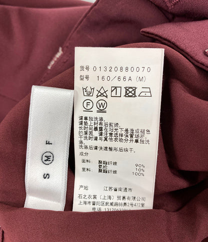 AMERI アメリ パンツ HIDE THE BUTTON PANTS ボルドー レディース SIZE M