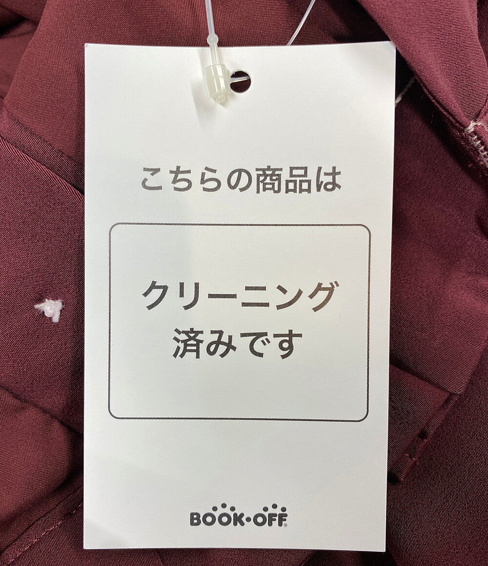 AMERI アメリ パンツ HIDE THE BUTTON PANTS ボルドー レディース SIZE M