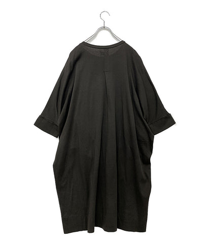 Mochi モチ 半袖ワンピース hm-21s-op-02 肩ボタン チャコールグレー レディース SIZE 1