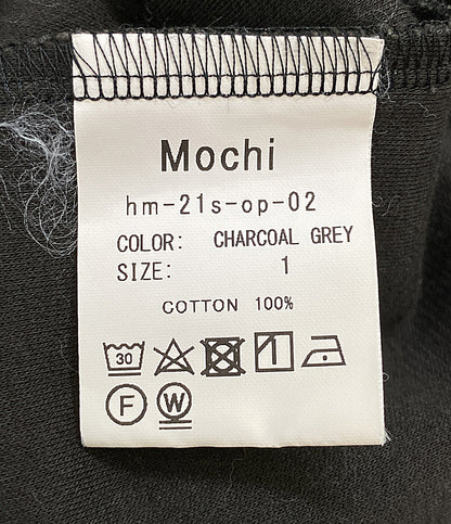 Mochi モチ 半袖ワンピース hm-21s-op-02 肩ボタン チャコールグレー レディース SIZE 1