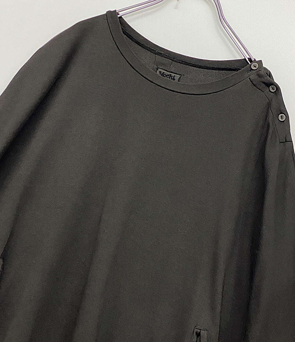 Mochi モチ 半袖ワンピース hm-21s-op-02 肩ボタン チャコールグレー レディース SIZE 1