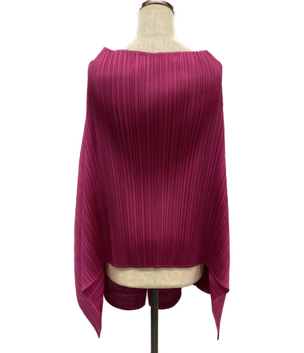 プリーツプリーズ 美品 ポンチョ PP43JE153 プリーツ レディース SIZE 3 PLEATS PLEASE