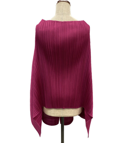 プリーツプリーズ 美品 ポンチョ PP43JE153 プリーツ レディース SIZE 3 PLEATS PLEASE