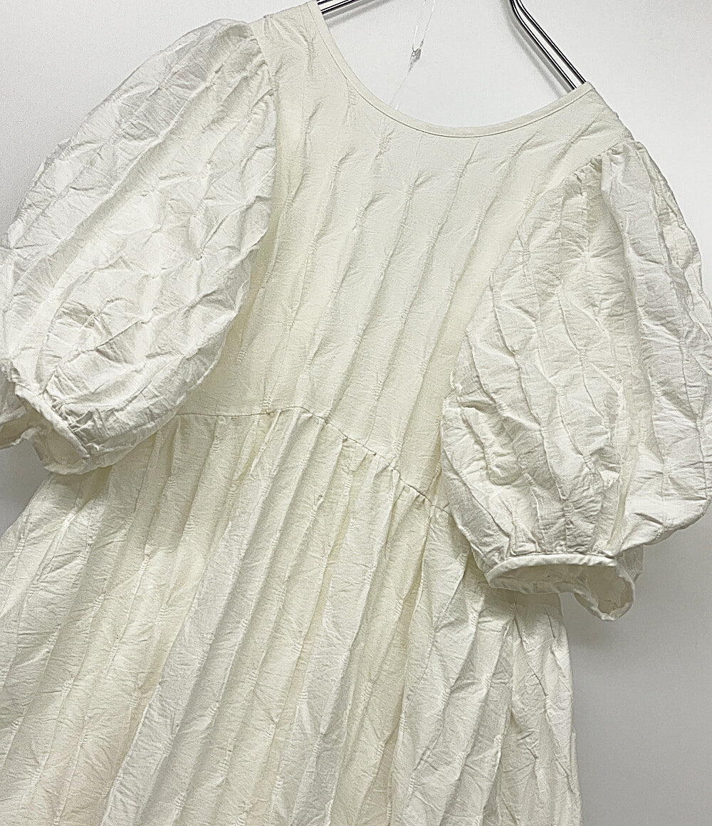 クラネ  半袖ワンピース パフスリーブ 16112-5012      レディース SIZE 2  CLANE