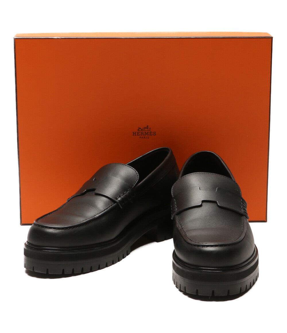 HERMES ローファー アイビー ブラック メンズ エルメス