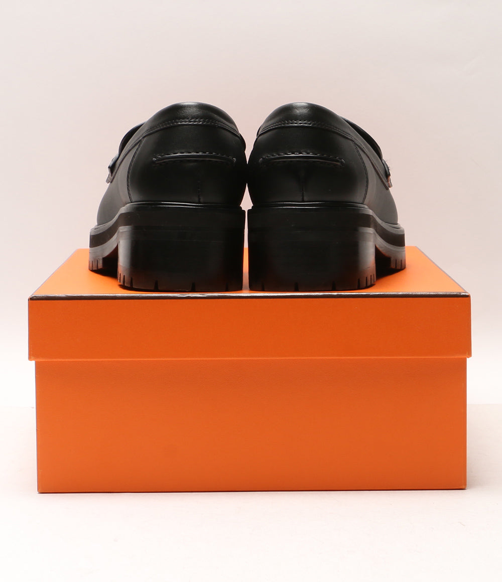 HERMES ローファー アイビー ブラック メンズ エルメス