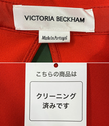 victoria beckham ヴィクトリアベッカム 長袖ワンピース レッド S22WDR003710A レディース SIZE UK4
