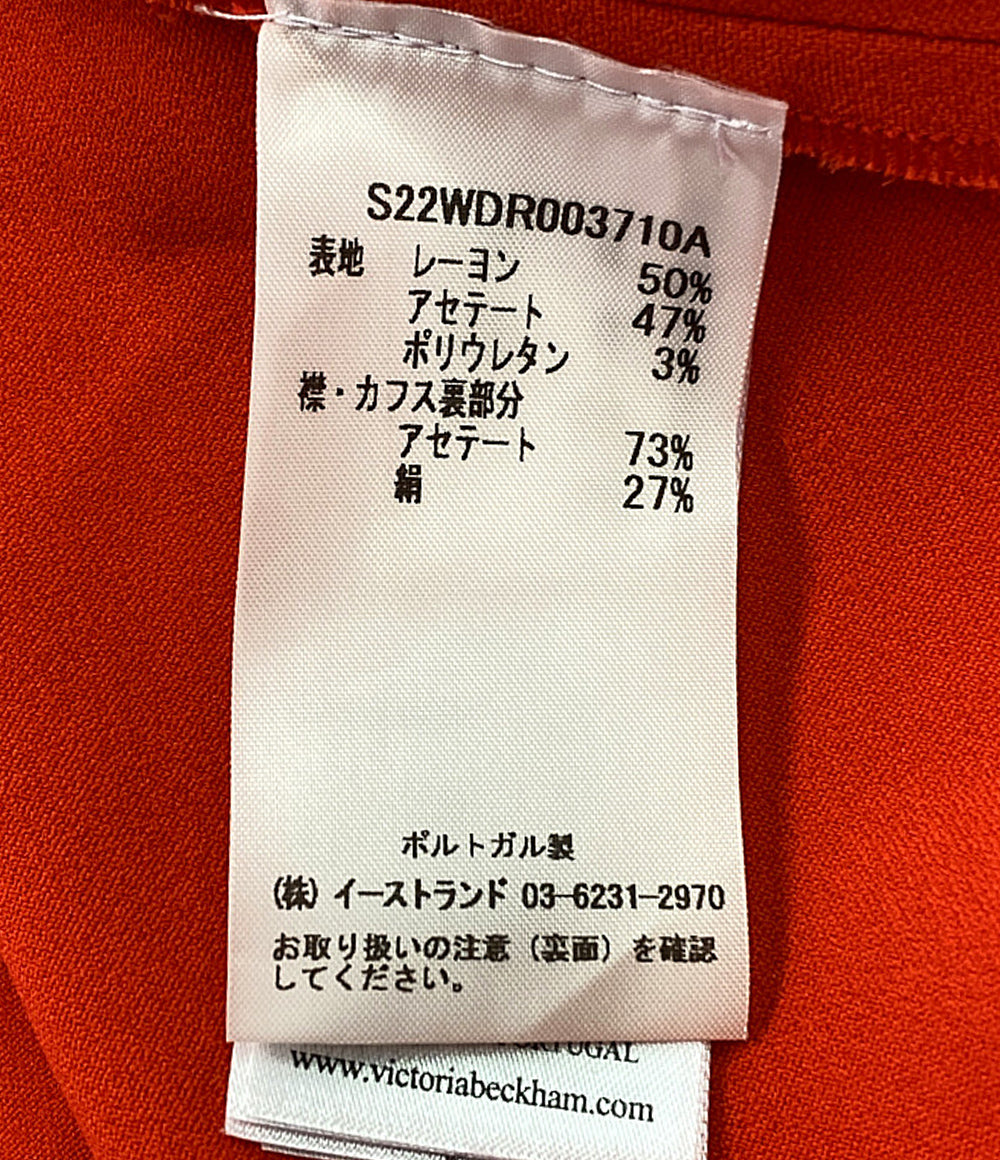 victoria beckham ヴィクトリアベッカム 長袖ワンピース レッド S22WDR003710A レディース SIZE UK4