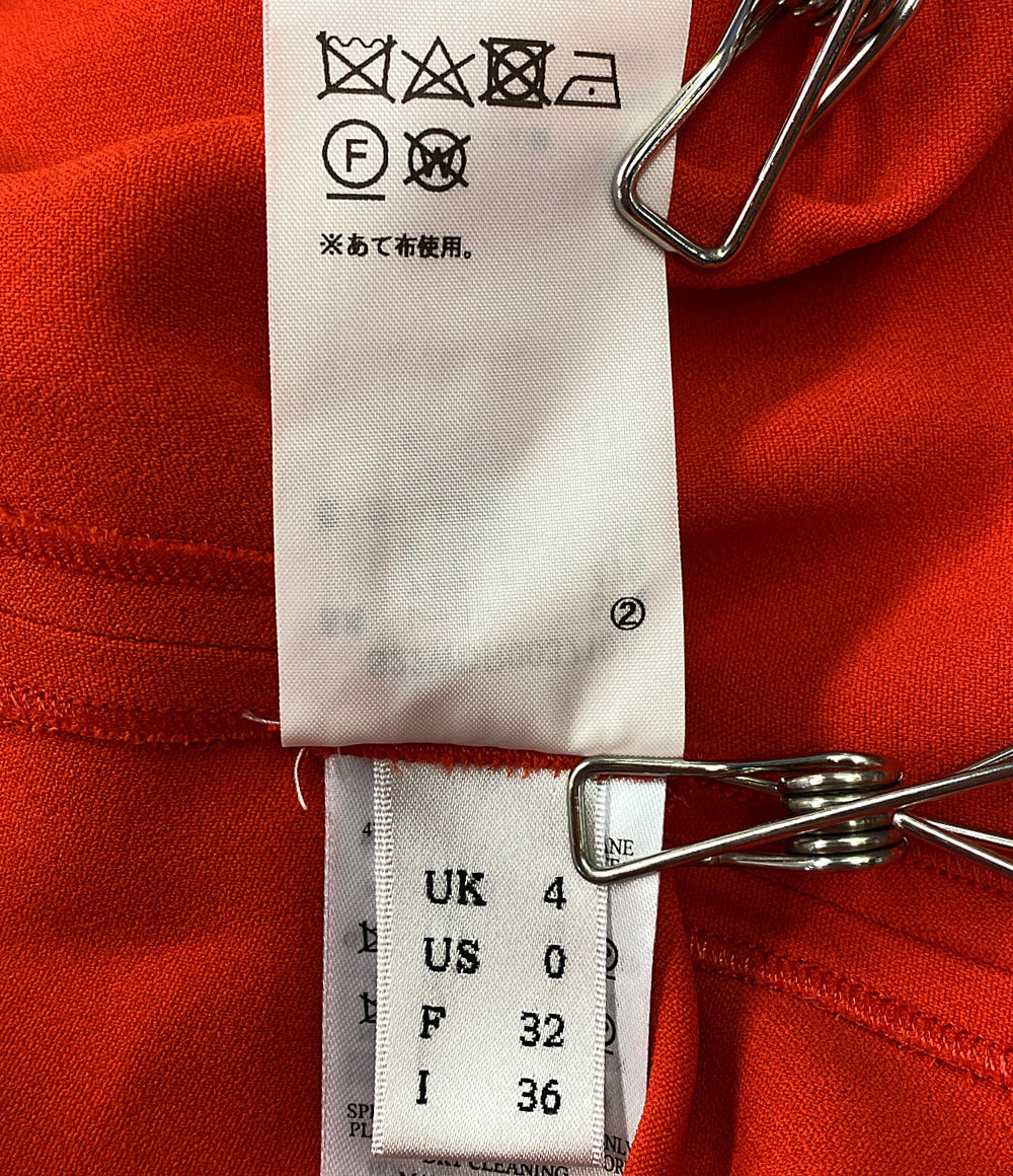 victoria beckham ヴィクトリアベッカム 長袖ワンピース レッド S22WDR003710A レディース SIZE UK4