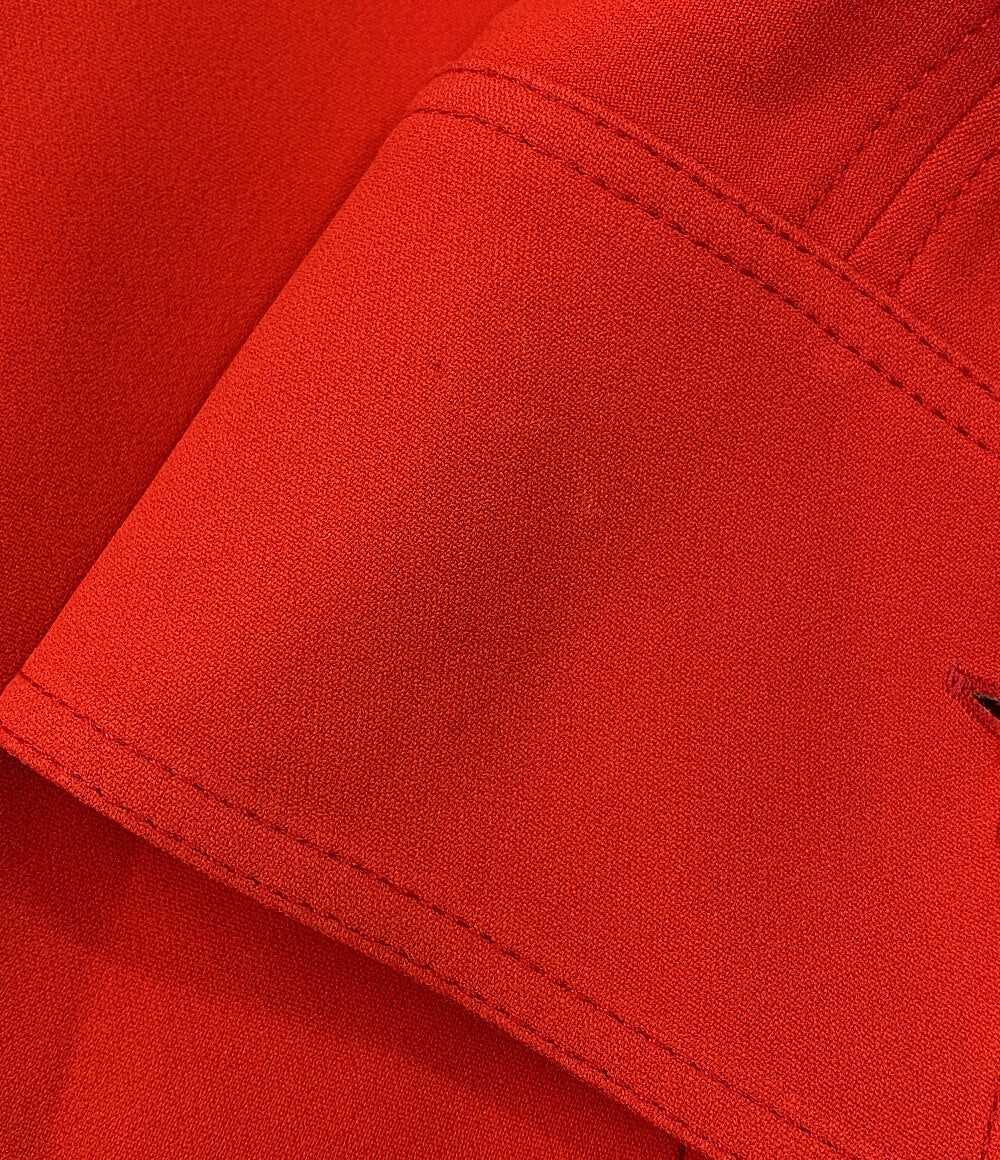 victoria beckham ヴィクトリアベッカム 長袖ワンピース レッド S22WDR003710A レディース SIZE UK4