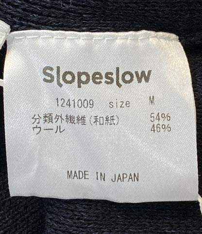 美品 スロープスロウ 半袖ニット ネイビー 24ss メンズ SIZE M slopeslow
