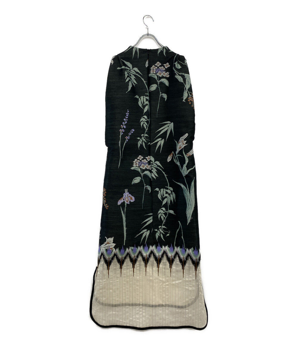 マメクロゴウチ ワンピース 刺繍ジャガードロングワンピ ダークグリーン ノースリーブ      レディース SIZE 1  Mame Kurogouchi