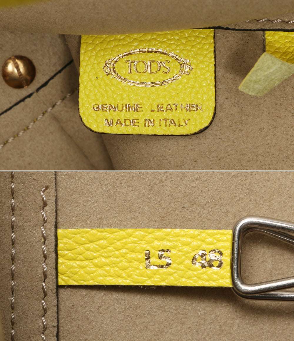 トッズ 美品 ハンドバッグ タイムレス・ミニ ２Wayイエロー      レディース   TOD’S