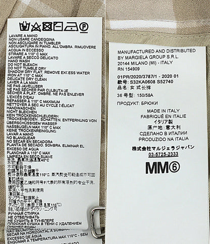 MM6 Maison Margiela チェック センタープレスパンツ 2020 レディース SIZE 36 エムエムシックス