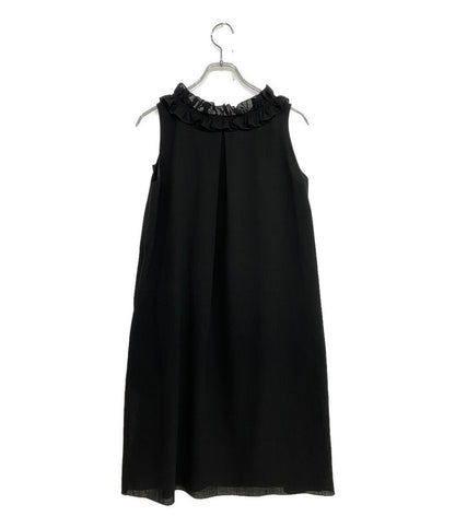 フォクシー 美品 ディジーリン ワンピース ブラック フリル 06400-DL00F32SI ノースリーブ      レディース SIZE 38  DAISY LIN FOXEY