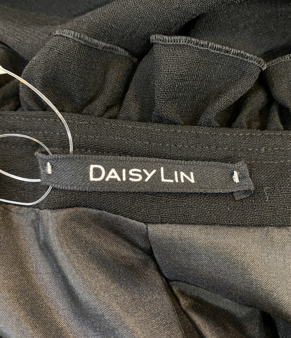 フォクシー 美品 ディジーリン ワンピース ブラック フリル 06400-DL00F32SI ノースリーブ      レディース SIZE 38  DAISY LIN FOXEY