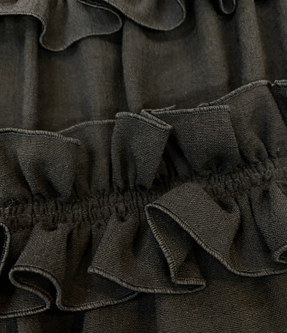 フォクシー 美品 ディジーリン ワンピース ブラック フリル 06400-DL00F32SI ノースリーブ      レディース SIZE 38  DAISY LIN FOXEY