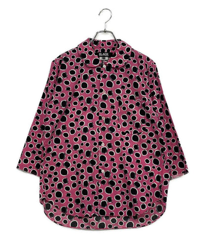 ブラックコムデギャルソン  長袖シャツ ランダムドットラウンドカラーシャツ 2023SS    1K-B007 メンズ SIZE M  BLACK COMME des GARCONS