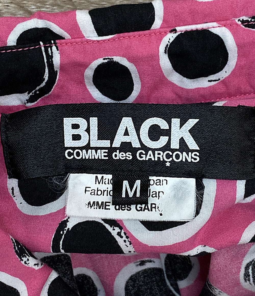 ブラックコムデギャルソン  長袖シャツ ランダムドットラウンドカラーシャツ 2023SS    1K-B007 メンズ SIZE M  BLACK COMME des GARCONS