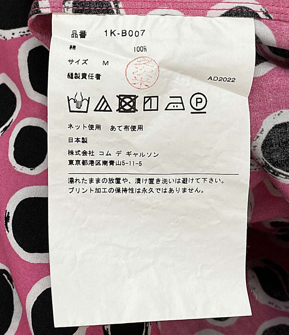 ブラックコムデギャルソン  長袖シャツ ランダムドットラウンドカラーシャツ 2023SS    1K-B007 メンズ SIZE M  BLACK COMME des GARCONS