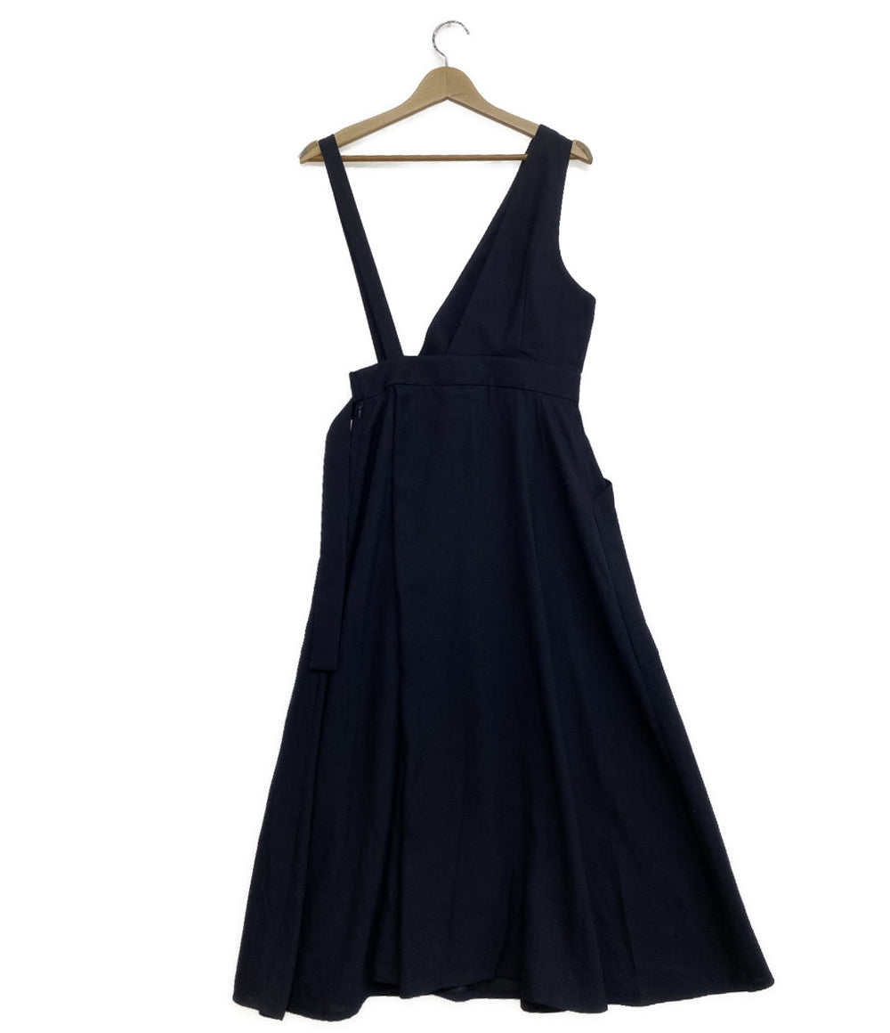 ENFOLD ジャンパースカート リネンライク アシンメショルダー 300FS431-2600 レディース SIZE 36 エンフォルド