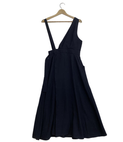 ENFOLD ジャンパースカート リネンライク アシンメショルダー 300FS431-2600 レディース SIZE 36 エンフォルド