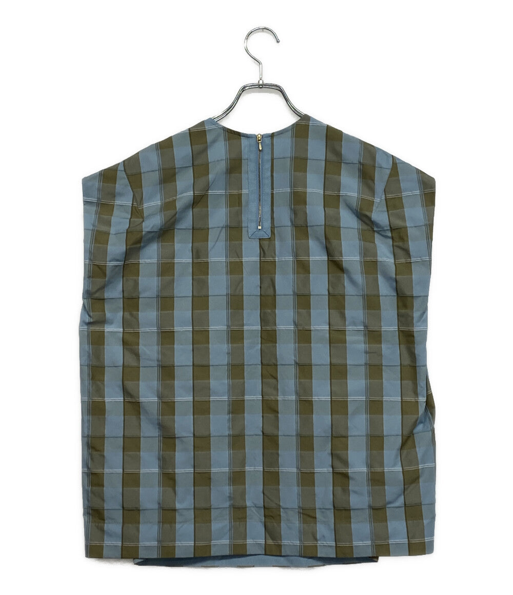 ドゥロワー 美品 ベスト トップス ブルー×ベージュ     6521-299-1231 レディース SIZE -  Drawer