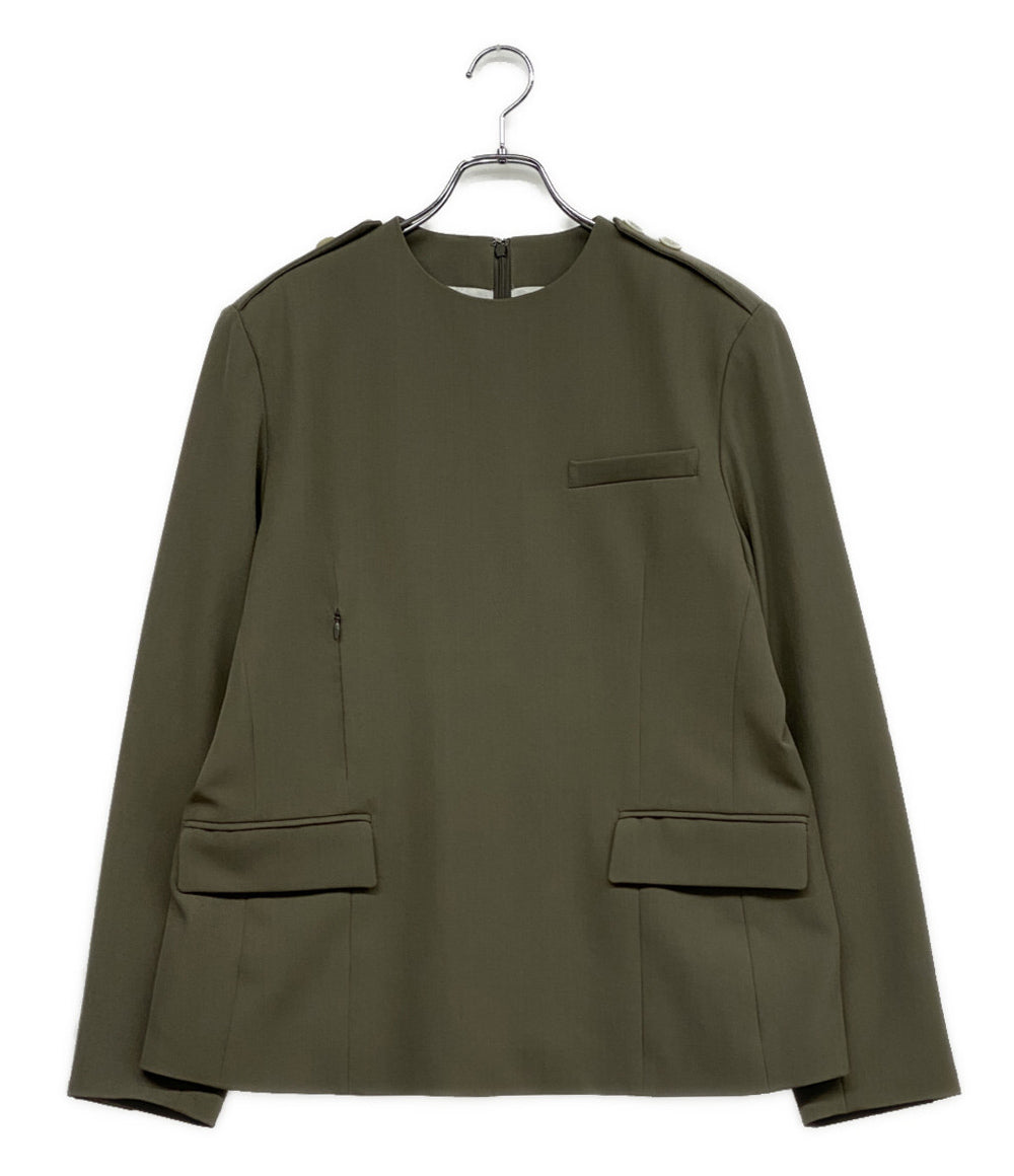 美品 Bibiy ビビィ ジャケット風デザイントップス ブラウン B41-TS084BRF レディース SIZE F